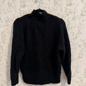 American Eagle Oversized Black Sweater Size Small